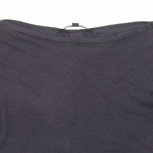 French Connection Womens Blue Boat Neck Lyocell Pullover Jumper Size M