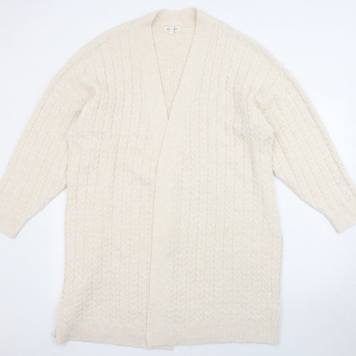 Monsoon Womens Beige Round Neck Polyester Cardigan Jumper Size XL