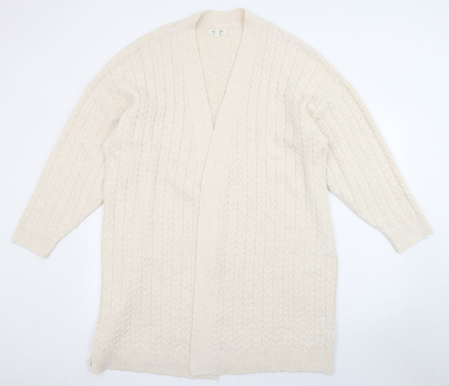 Monsoon Womens Beige Round Neck Polyester Cardigan Jumper Size XL