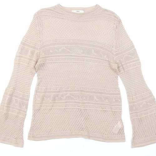 NEXT Womens Pink Boat Neck Viscose Pullover Jumper Size 16