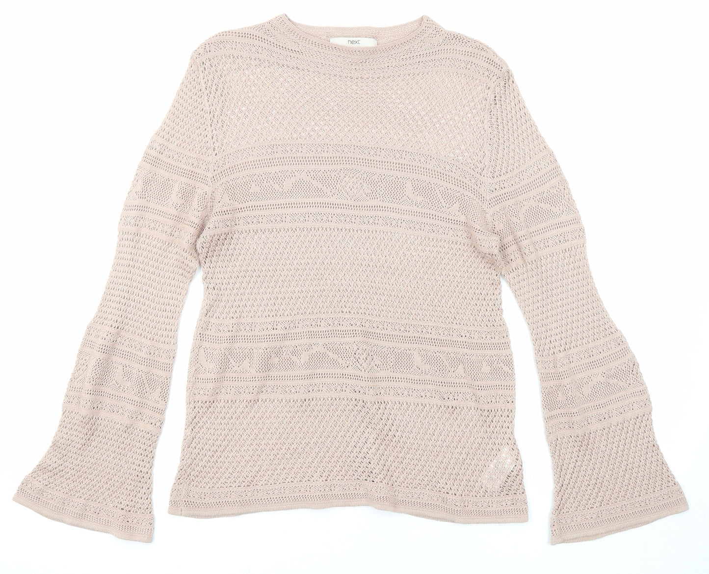 NEXT Womens Pink Boat Neck Viscose Pullover Jumper Size 16