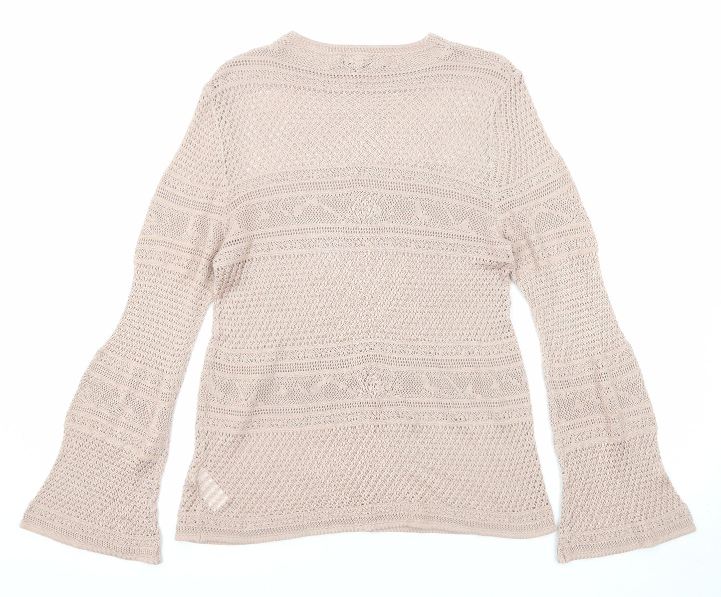 NEXT Womens Pink Boat Neck Viscose Pullover Jumper Size 16