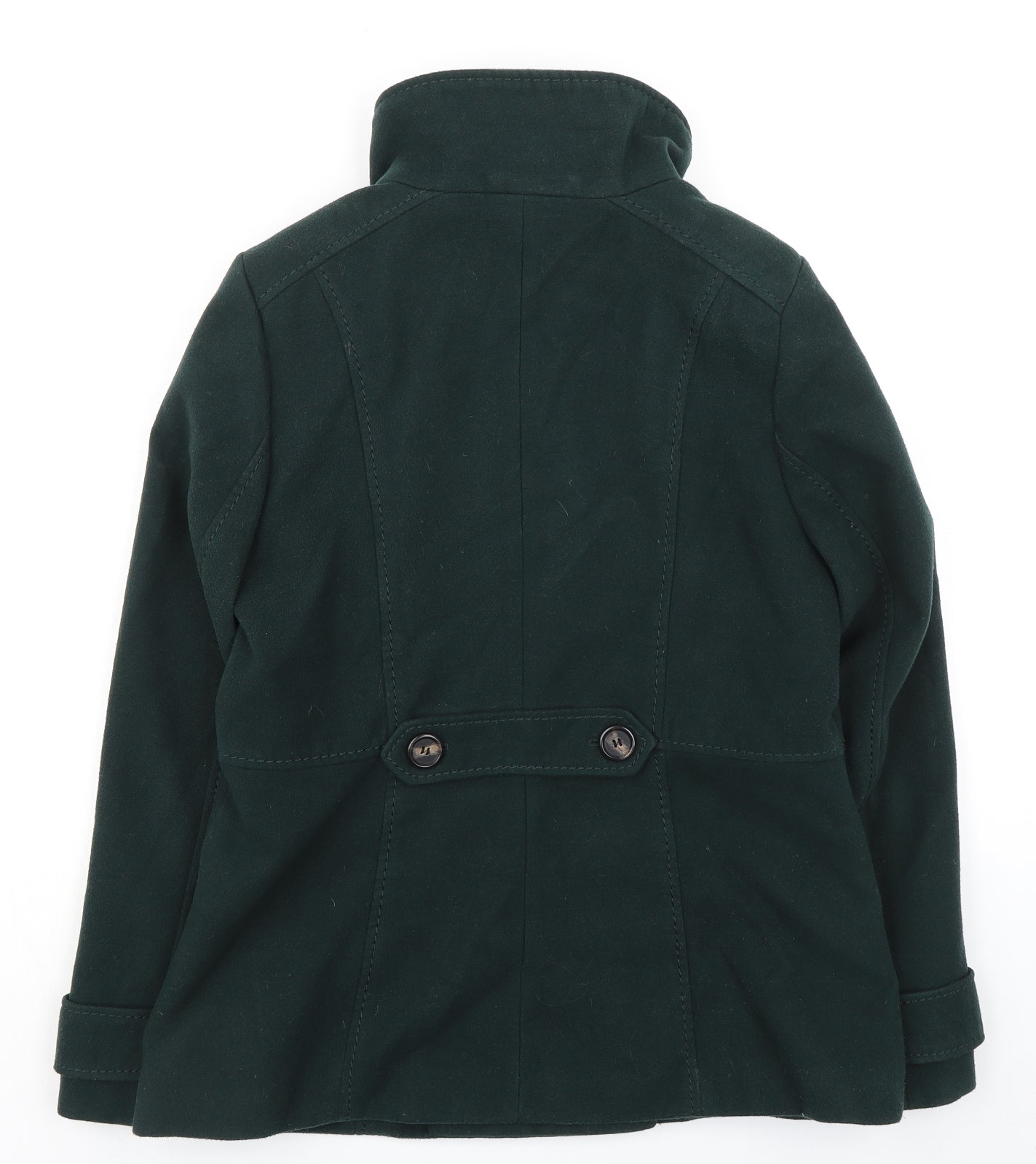 H&M Womens Green Jacket Size 14 Button - Double Breasted