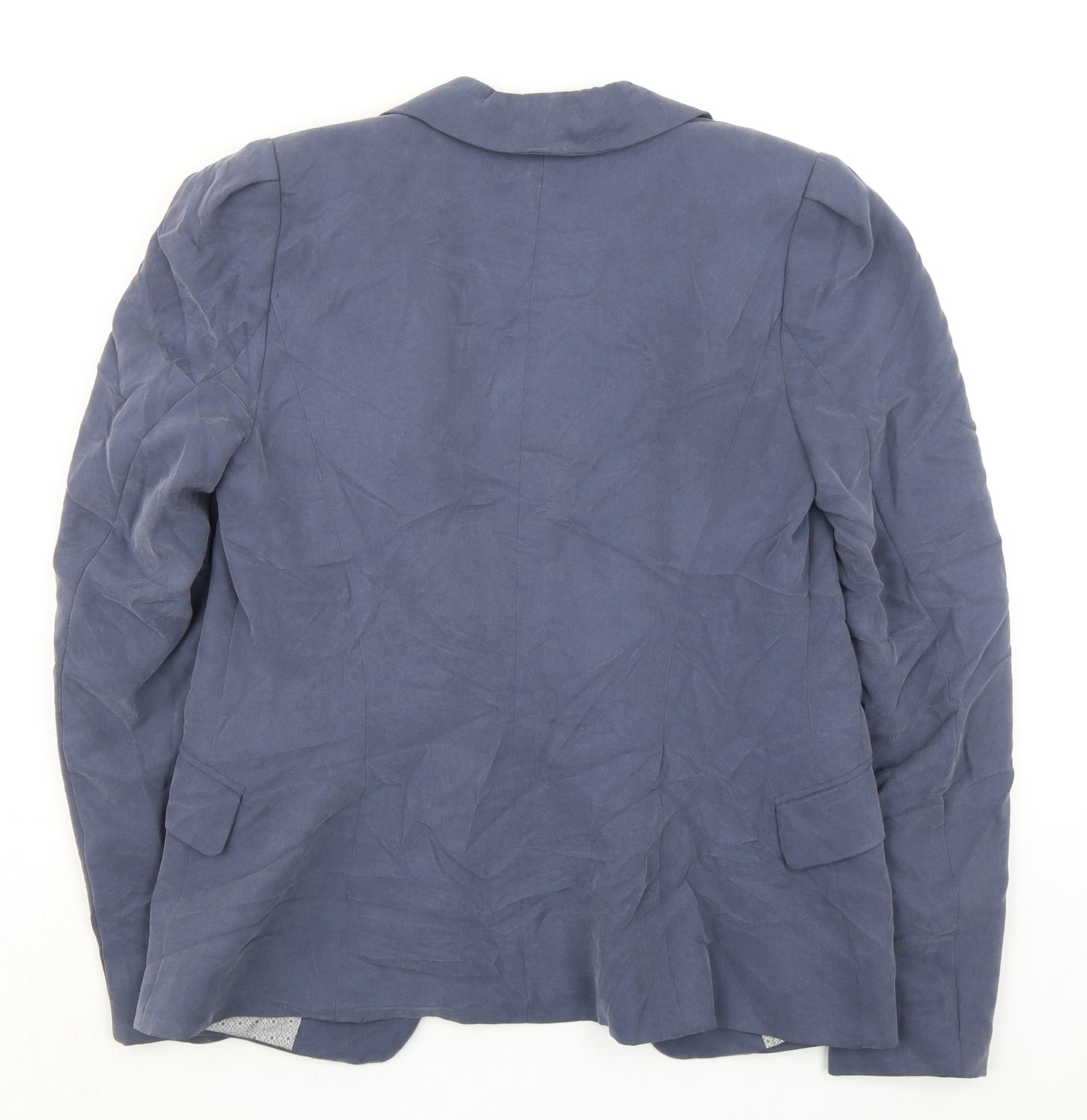 H&M Womens Blue Jacket Blazer Size 6 - Open