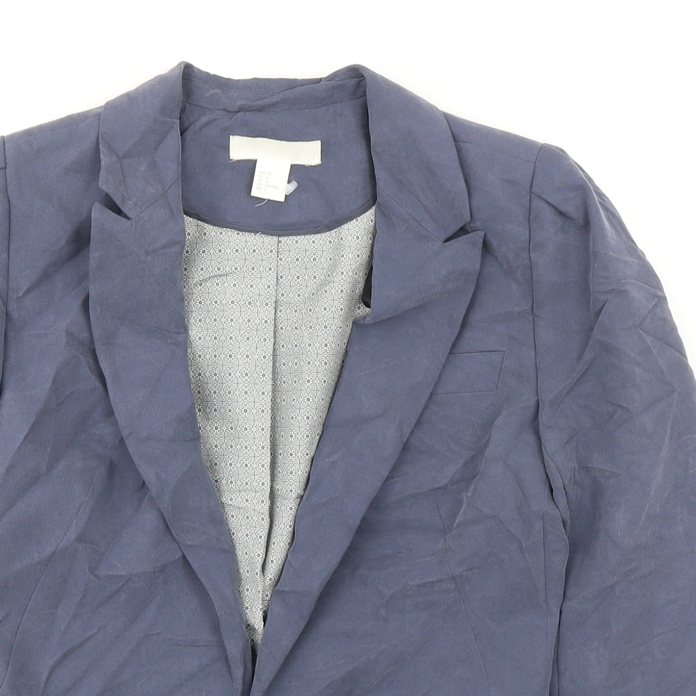 H&M Womens Blue Jacket Blazer Size 6 - Open