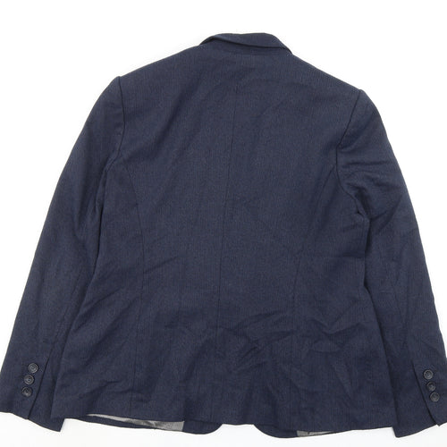 NEXT Womens Blue Jacket Blazer Size 18 Button