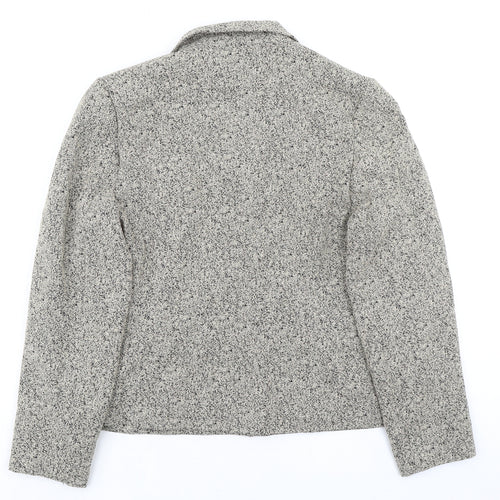 Diva Womens Grey Jacket Blazer Size 10 Button - Textured