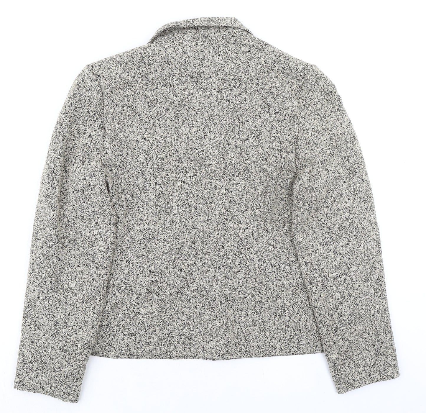 Diva Womens Grey Jacket Blazer Size 10 Button - Textured