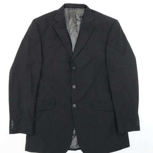 Marks and Spencer Mens Grey Polyester Jacket Suit Jacket Size 42 Regular - Classic