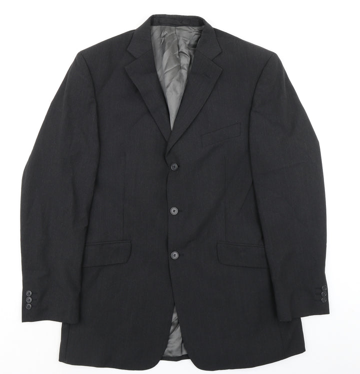 Marks and Spencer Mens Grey Polyester Jacket Suit Jacket Size 42 Regular - Classic
