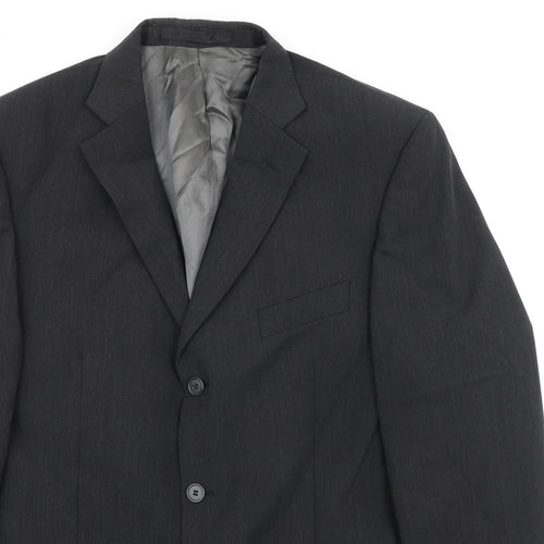 Marks and Spencer Mens Grey Polyester Jacket Suit Jacket Size 42 Regular - Classic