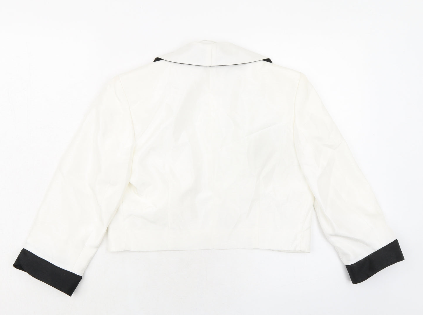 Roman Womens White Jacket Blazer Size 10 - Open