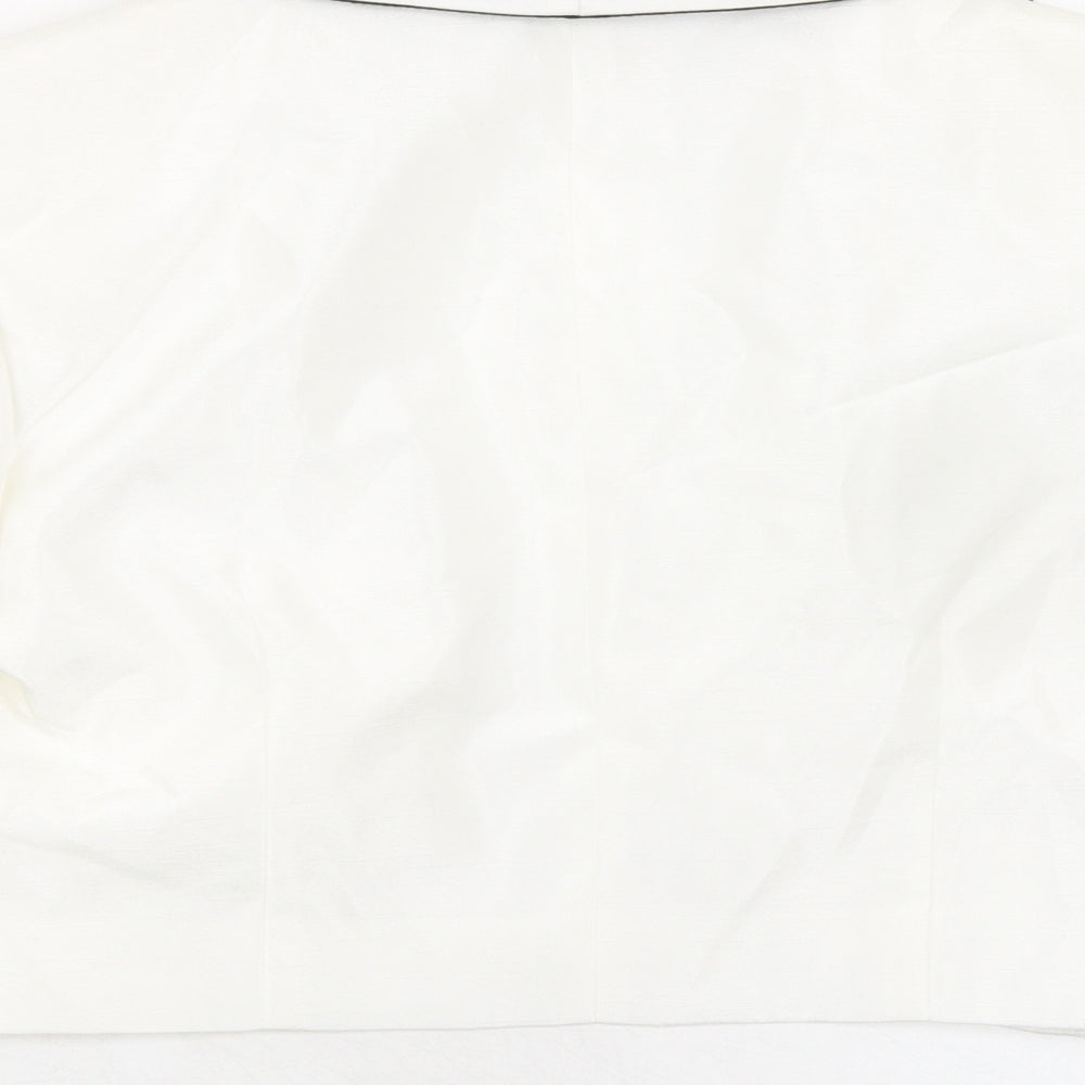 Roman Womens White Jacket Blazer Size 10 - Open