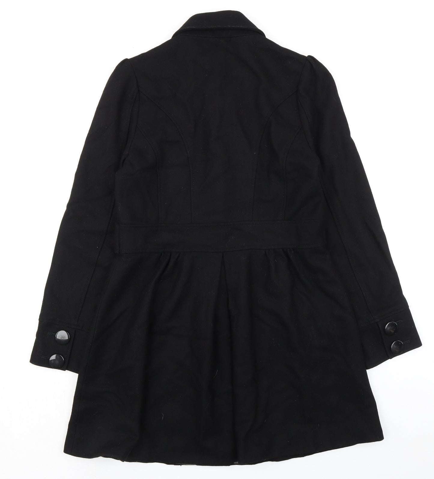 Therapy Womens Black Pea Coat Coat Size 12 Button