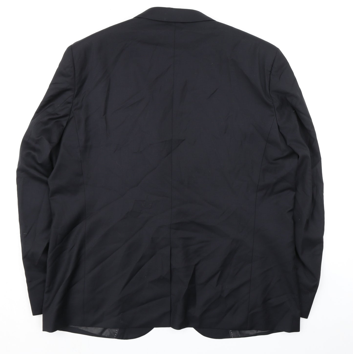 H&M Mens Black Wool Jacket Blazer Size 52 Regular - Light Weight