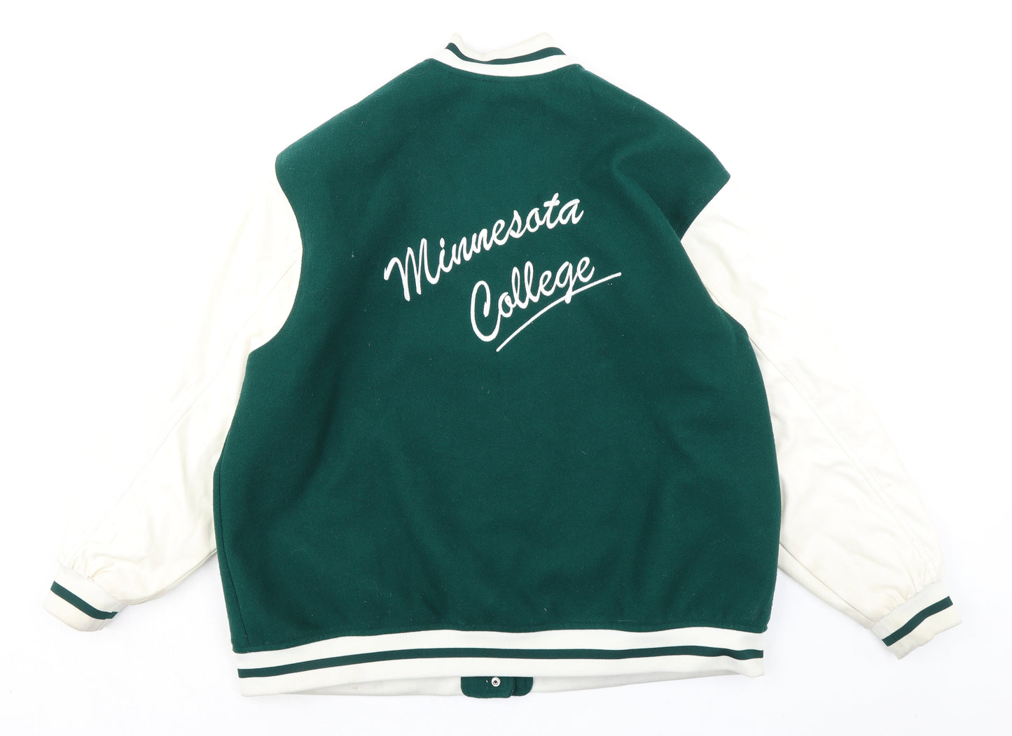 Divided by H&M Mens Green Varsity Jacket Jacket Size M Zip