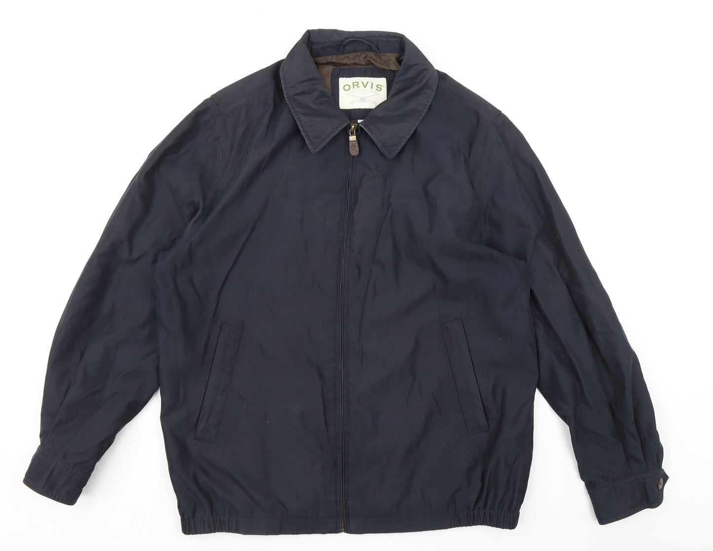 Orvis Mens Blue Jacket Size L Zip - Casual