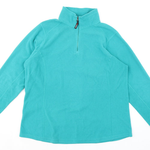 Kirkland Womens Green 100% Polyester Pullover Sweatshirt Size XL Zip - 1/4 Zip