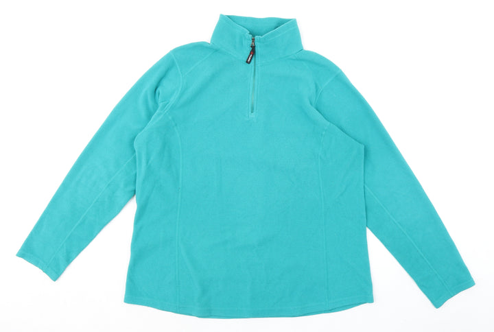 Kirkland Womens Green 100% Polyester Pullover Sweatshirt Size XL Zip - 1/4 Zip