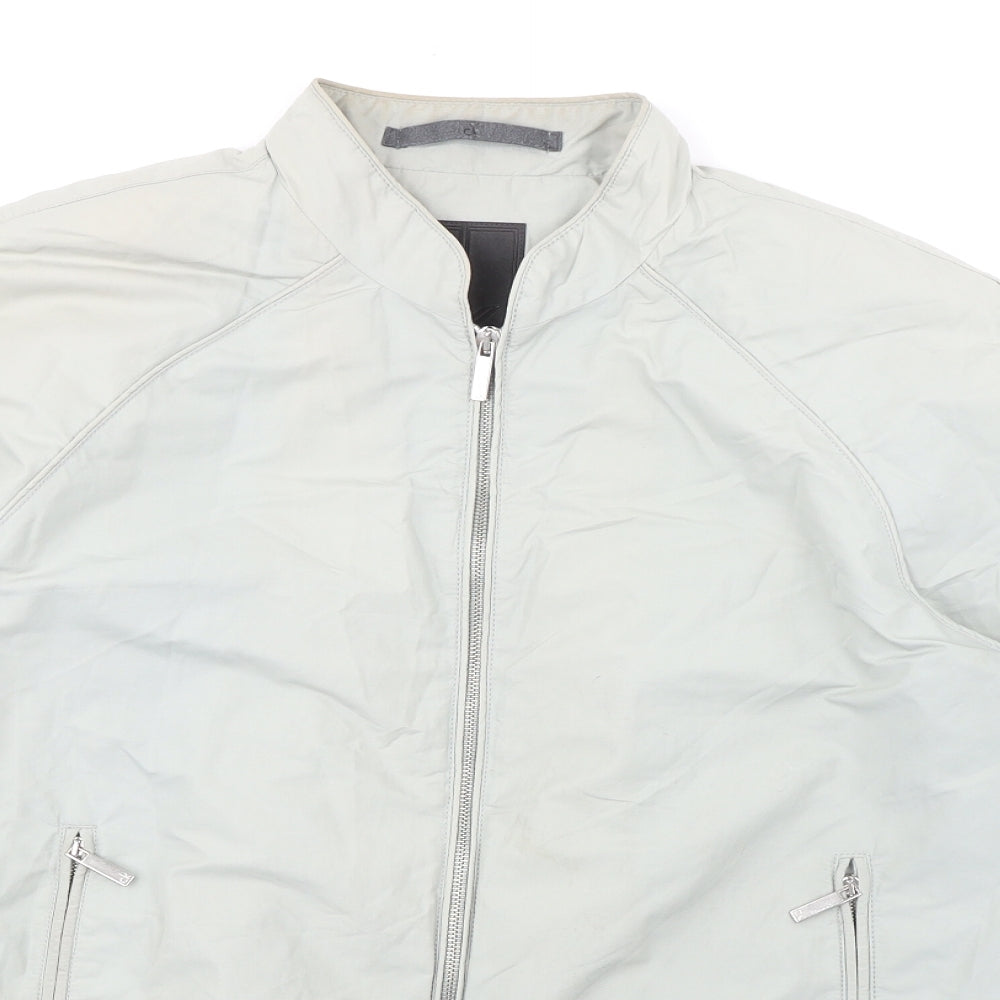 Calvin Klein Mens Beige Bomber Jacket Jacket Size XL Zip - Two Way Zip
