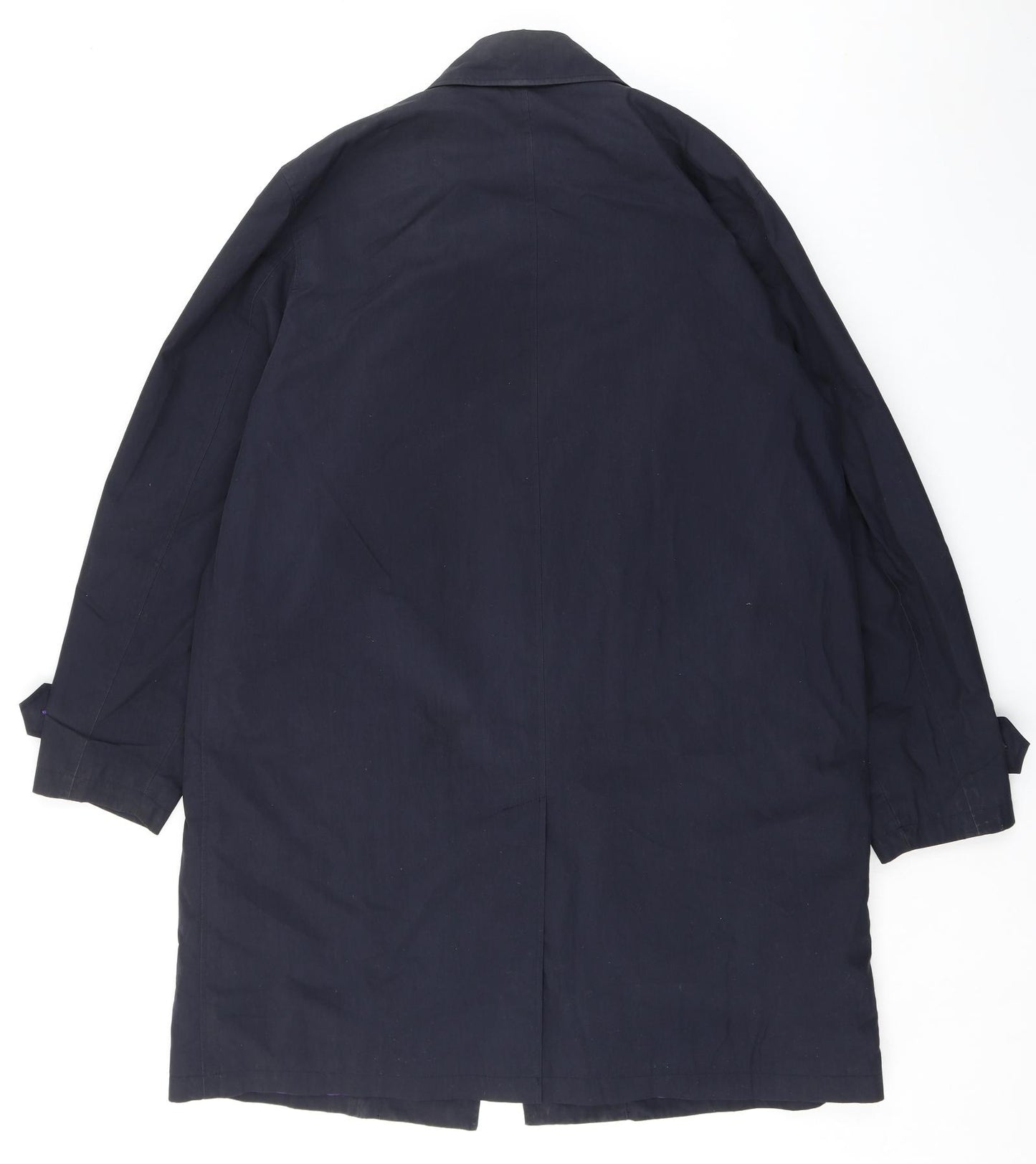 Paul Smith Mens Blue Overcoat Coat Size L Zip - Removable Lining