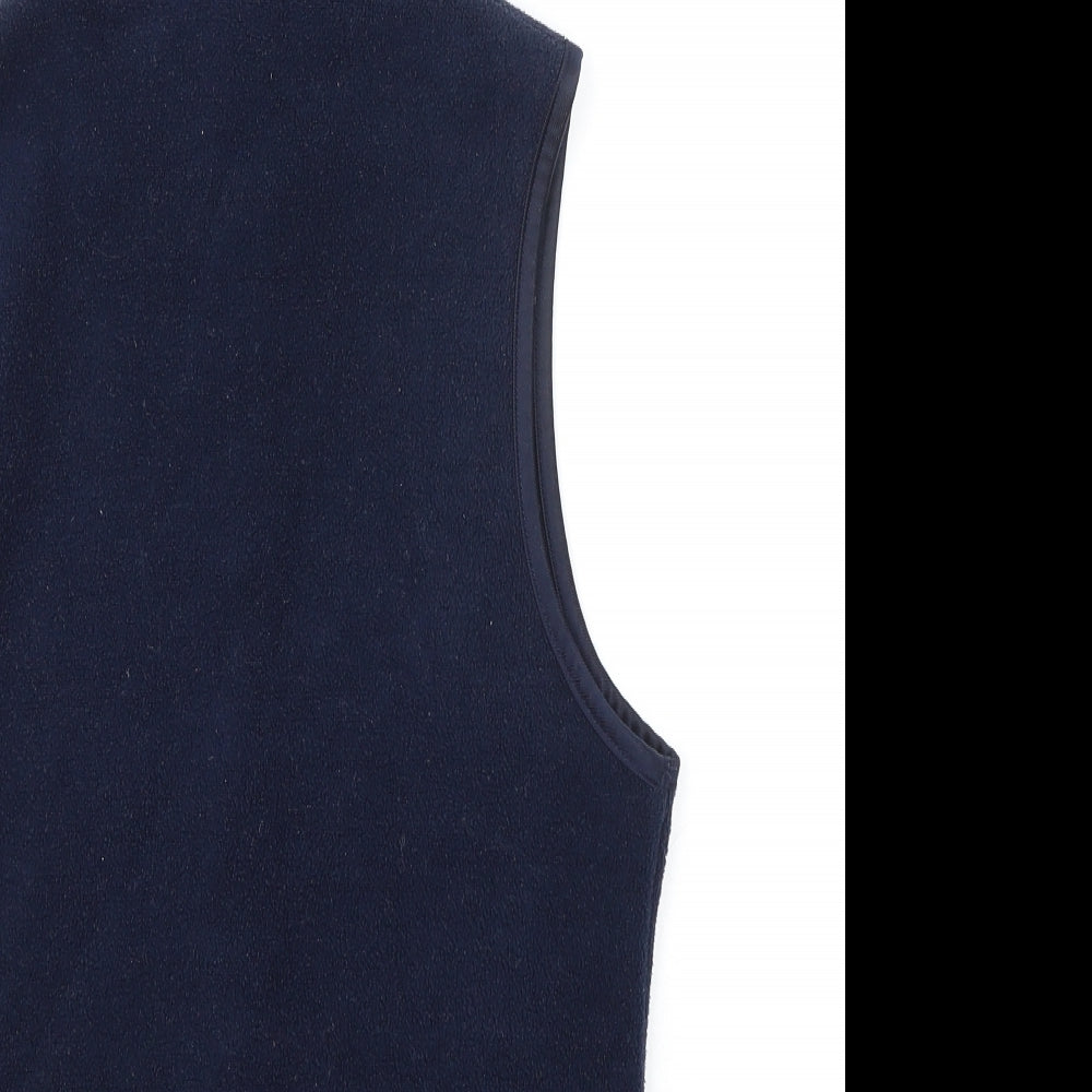 Bay Trading Womens Blue Gilet Jacket Size 12 Zip - Hooded Zipped Pockets