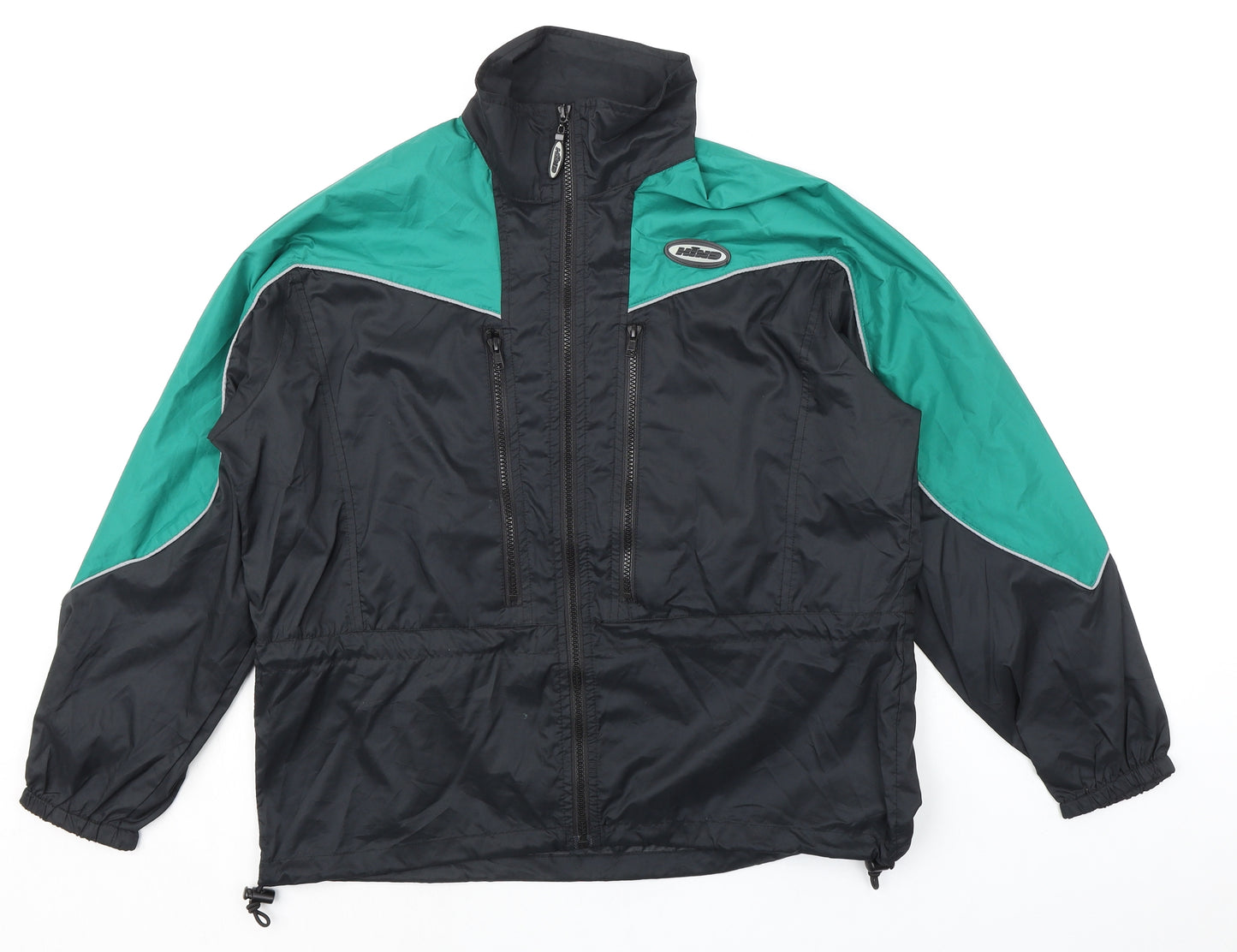 Hind Mens Black Windbreaker Jacket Size M Zip - Pockets , Lightweight