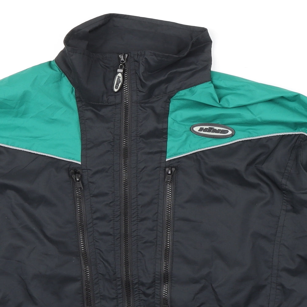 Hind Mens Black Windbreaker Jacket Size M Zip - Pockets , Lightweight