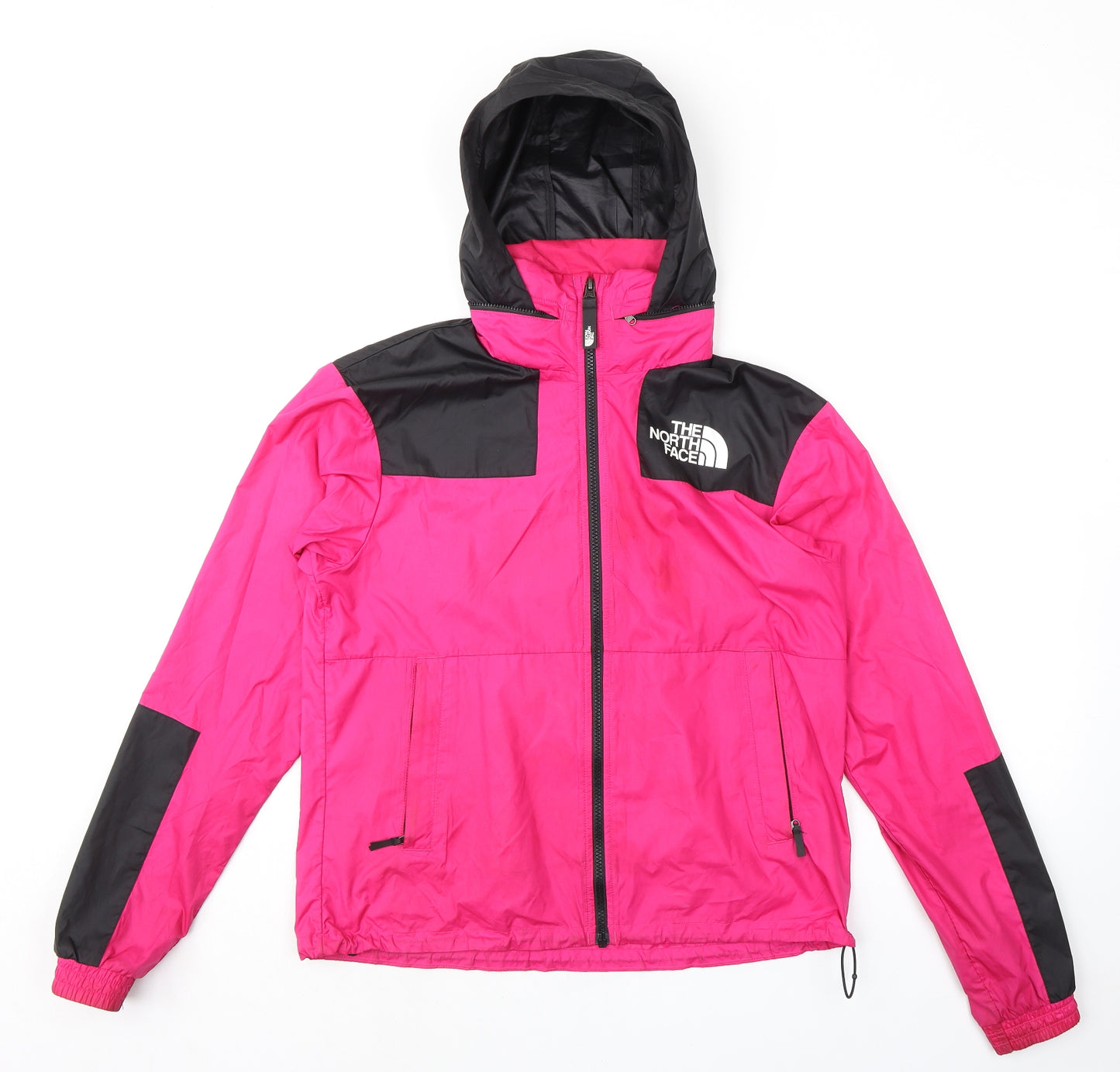 The North Face Womens Pink Windbreaker Jacket Size M Zip - Lightweight