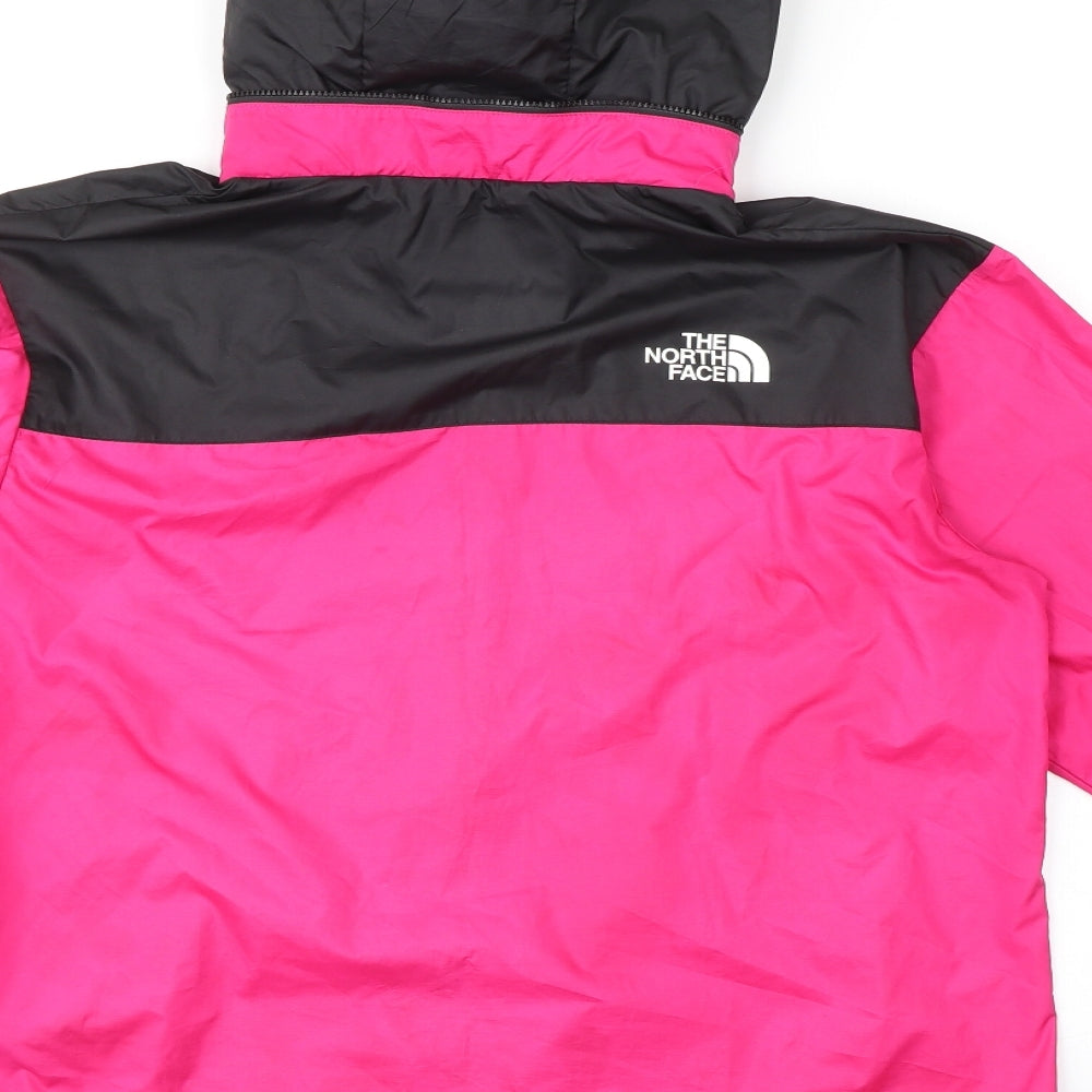 The North Face Womens Pink Windbreaker Jacket Size M Zip - Lightweight