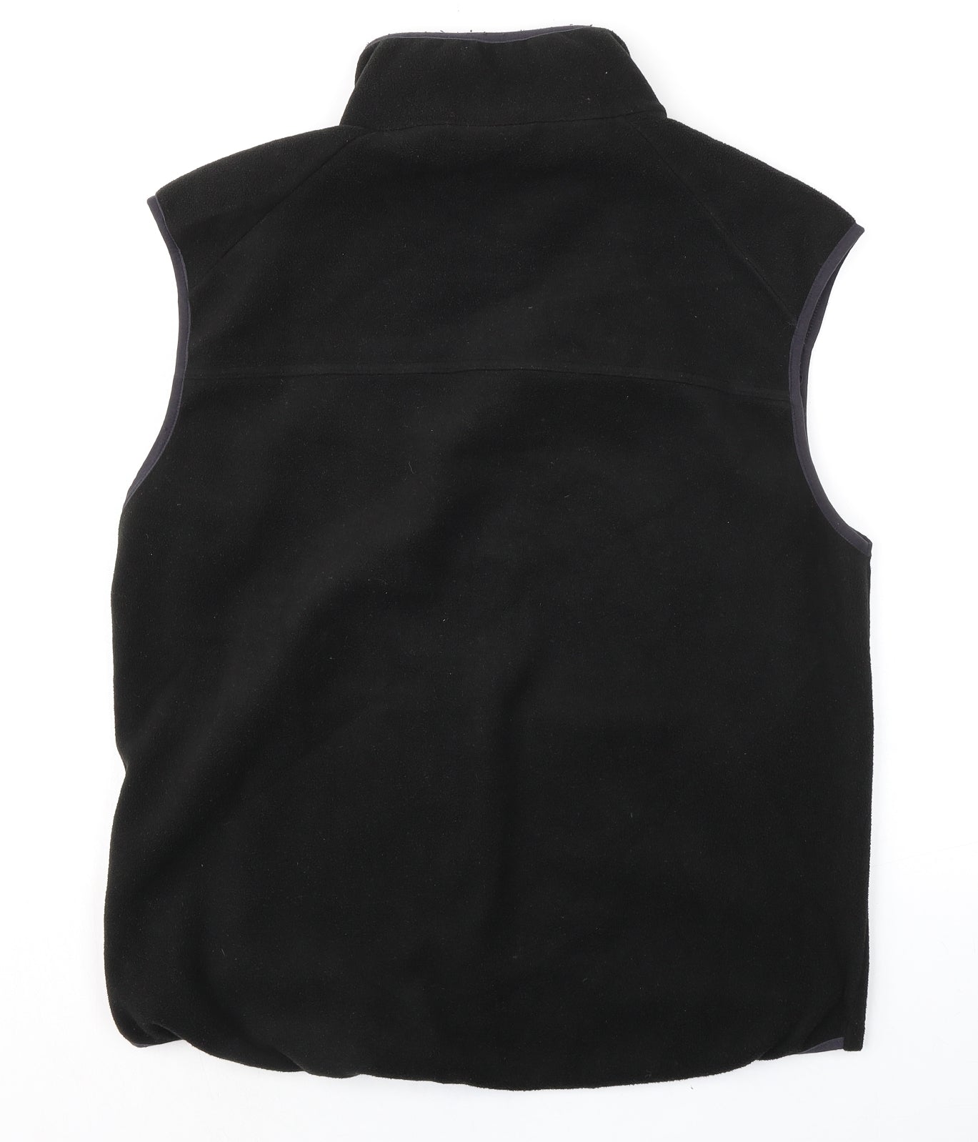 Site Mens Black Gilet Jacket Size M Zip - Logo Zipped Pockets