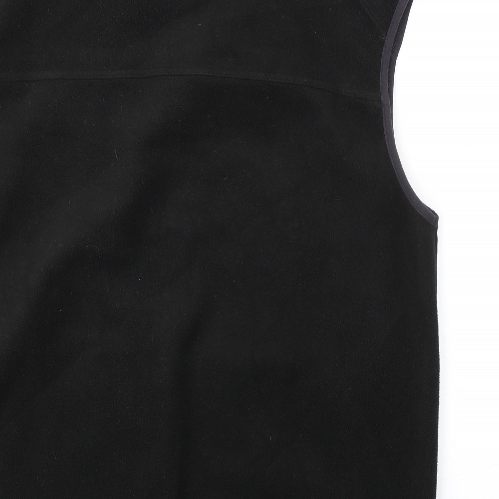 Site Mens Black Gilet Jacket Size M Zip - Logo Zipped Pockets