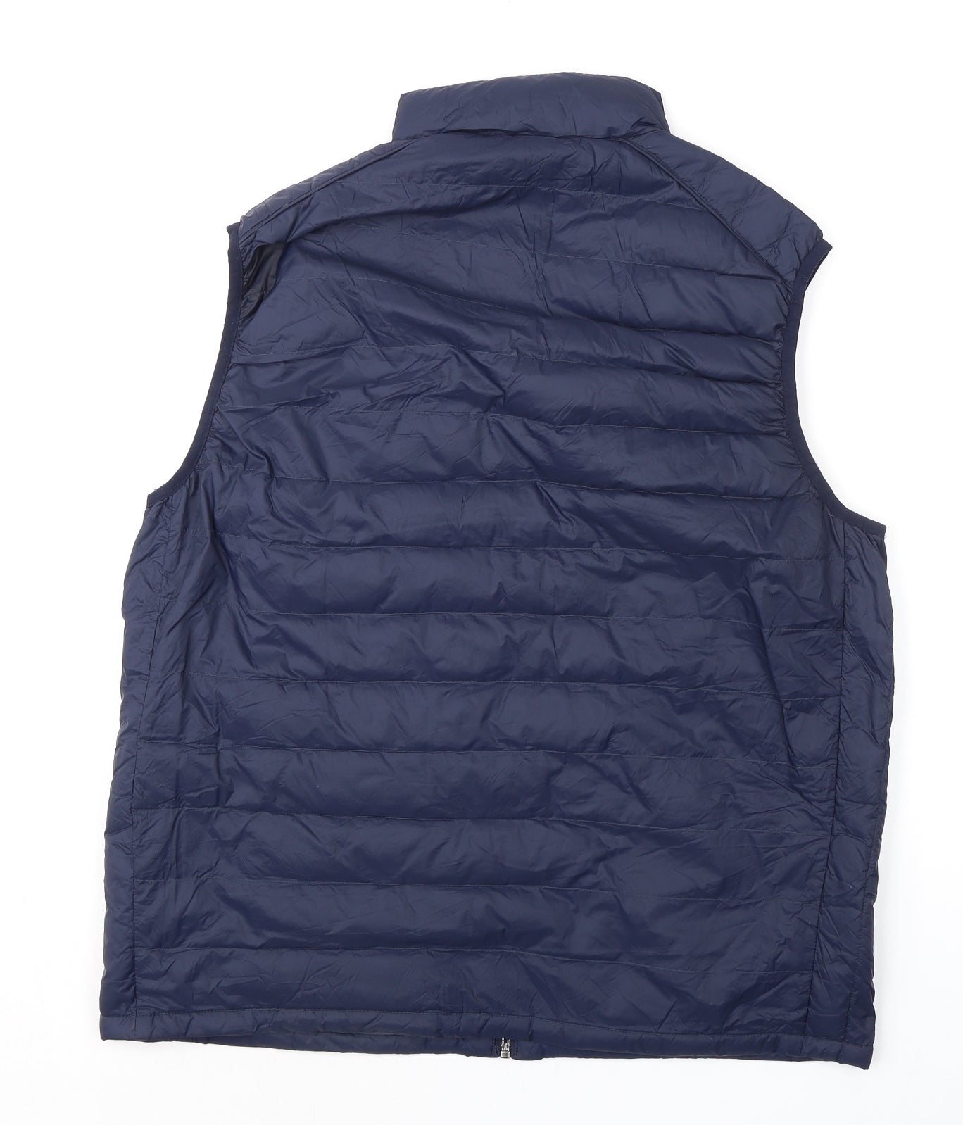 Marks and Spencer Mens Blue Gilet Jacket Size XL Zip - Breathable Quilted