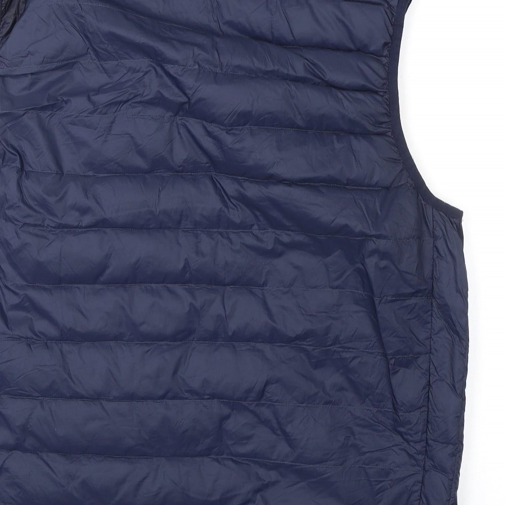 Marks and Spencer Mens Blue Gilet Jacket Size XL Zip - Breathable Quilted