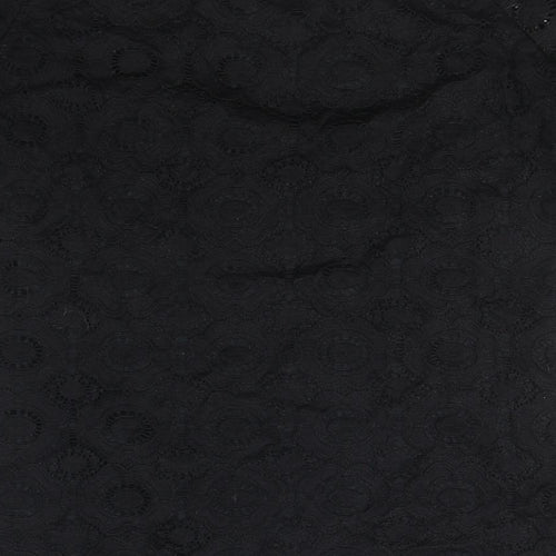 Dorothy Perkins Womens Black Nylon Basic Blouse Size 10 Off the Shoulder
