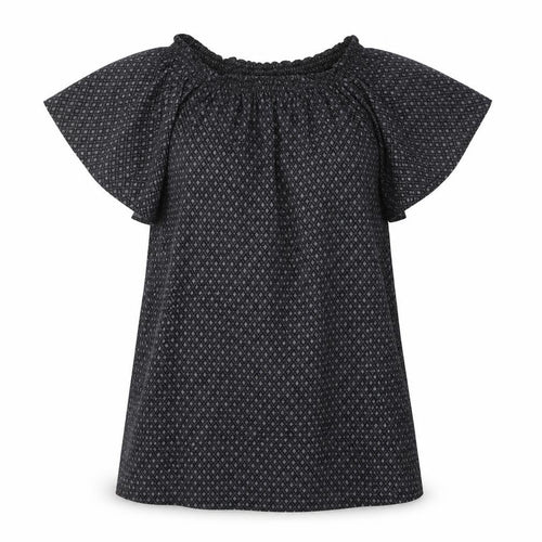 H&M Womens Black Geometric Polyester T-Shirt Dress Size S Off the Shoulder Pullover