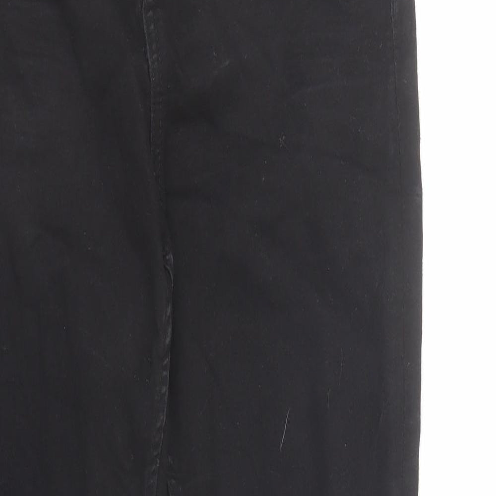 Marks and Spencer Womens Black Cotton Skinny Jeans Size 12 L30 in Regular Zip