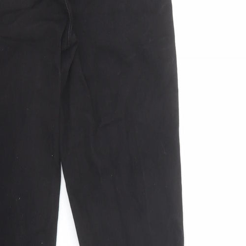 Marks and Spencer Womens Black Cotton Skinny Jeans Size 12 L30 in Regular Zip
