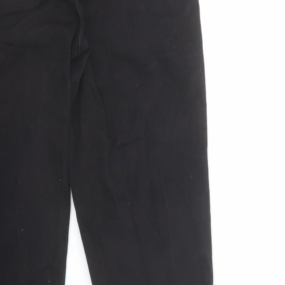 Marks and Spencer Womens Black Cotton Skinny Jeans Size 12 L30 in Regular Zip