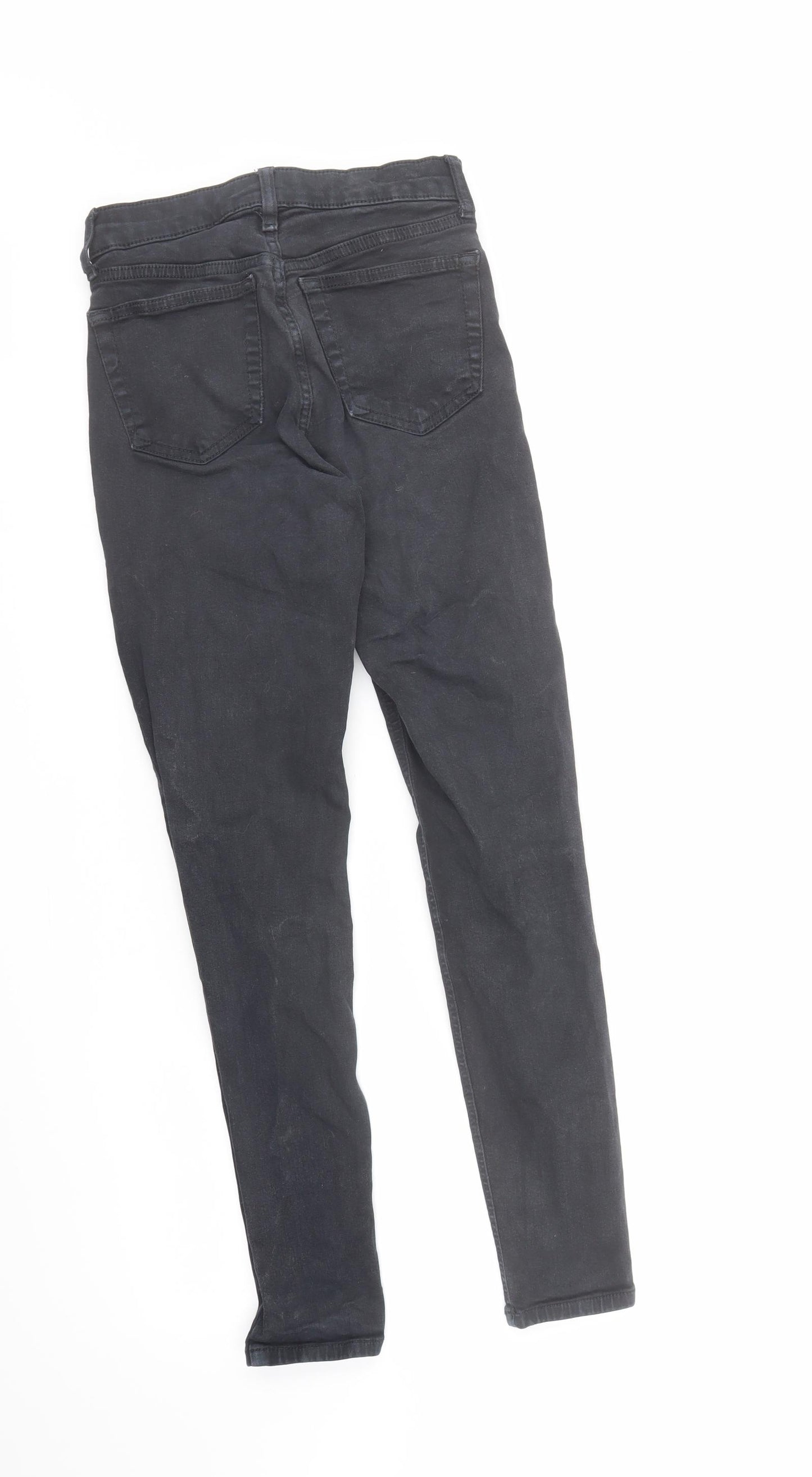 Topshop Womens Blue Cotton Skinny Jeans Size 26 in L32 in Regular Zip