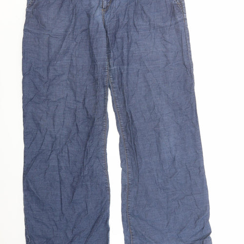 Sportmax Womens Blue Polyester Trousers Size 34 in L30 in Regular Zip