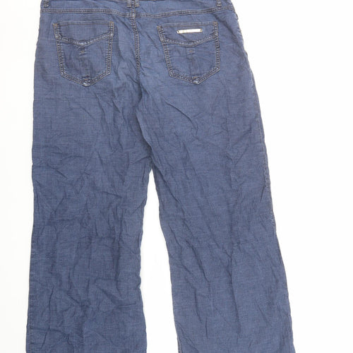 Sportmax Womens Blue Polyester Trousers Size 34 in L30 in Regular Zip