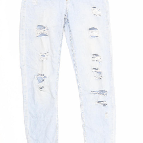 Divided by H&M Womens Blue Cotton Skinny Jeans Size 8 L29 in Regular Zip