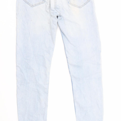 Divided by H&M Womens Blue Cotton Skinny Jeans Size 8 L29 in Regular Zip