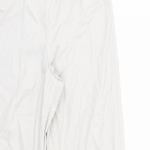 Divided by H&M Womens Grey Cotton Wide-Leg Jeans Size 8 L32 in Regular Zip