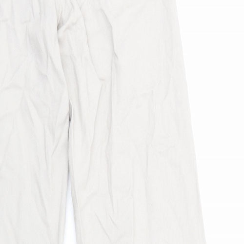 Divided by H&M Womens Grey Cotton Wide-Leg Jeans Size 8 L32 in Regular Zip