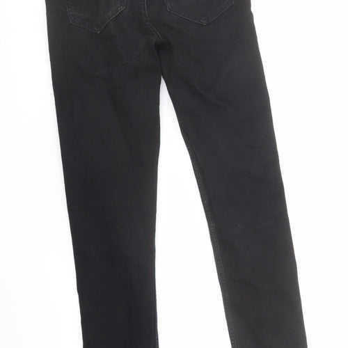 Marks and Spencer Womens Black Cotton Skinny Jeans Size 8 L27 in Regular Zip