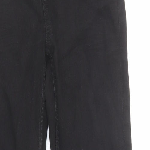 Marks and Spencer Womens Black Cotton Skinny Jeans Size 8 L27 in Regular Zip