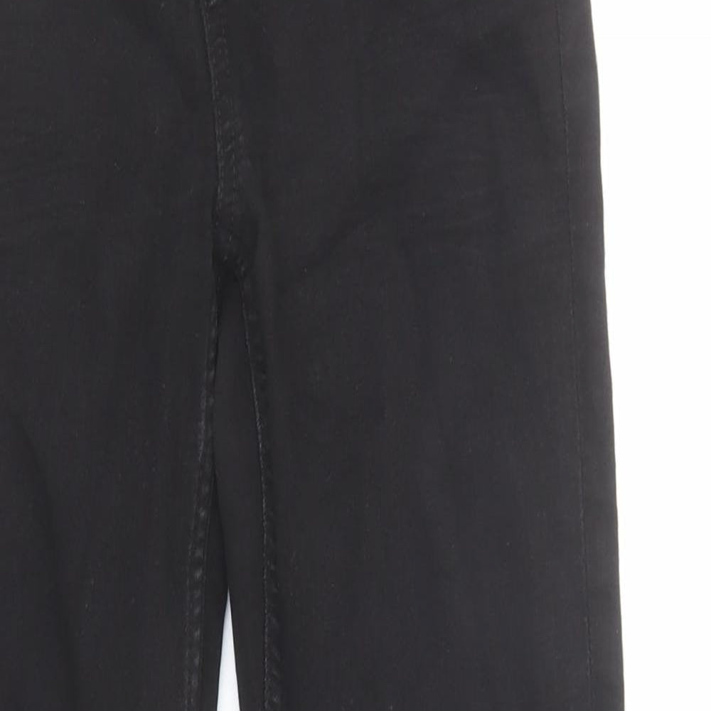 Marks and Spencer Womens Black Cotton Skinny Jeans Size 8 L27 in Regular Zip