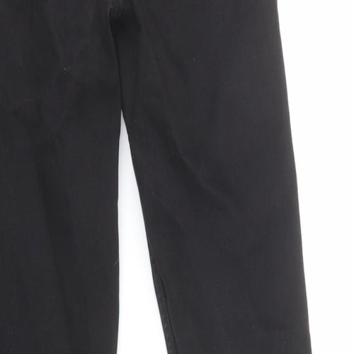 Marks and Spencer Womens Black Cotton Skinny Jeans Size 8 L27 in Regular Zip